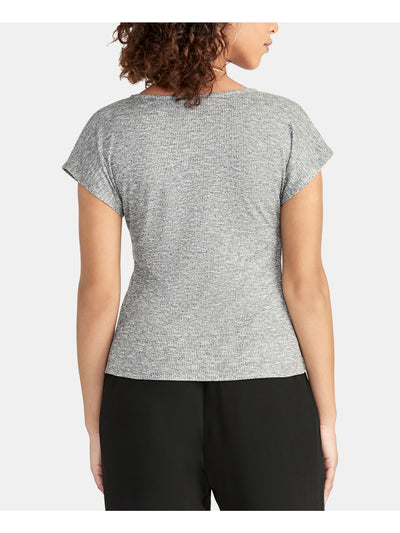 RACHEL ROY Womens Gray Heather Cap Sleeve Top Size: S