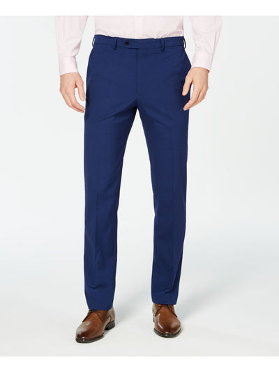 VINCE CAMUTO Mens Blue Flat Front, Slim Fit Pants W36/ L34
