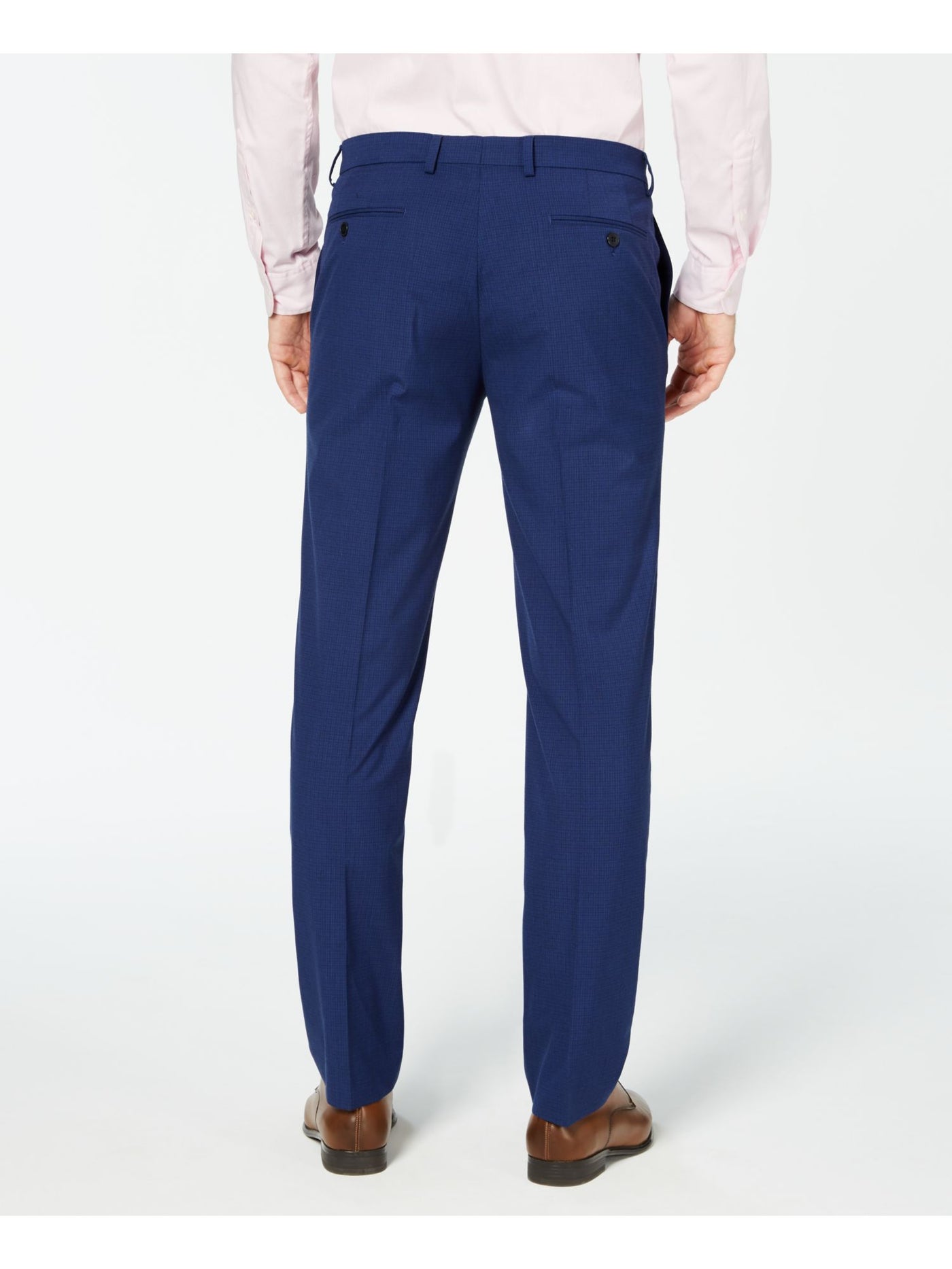 VINCE CAMUTO Mens Blue Flat Front, Slim Fit Pants 42W/ 30L