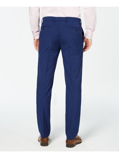 VINCE CAMUTO Mens Blue Flat Front, Slim Fit Pants 32W/ 34L