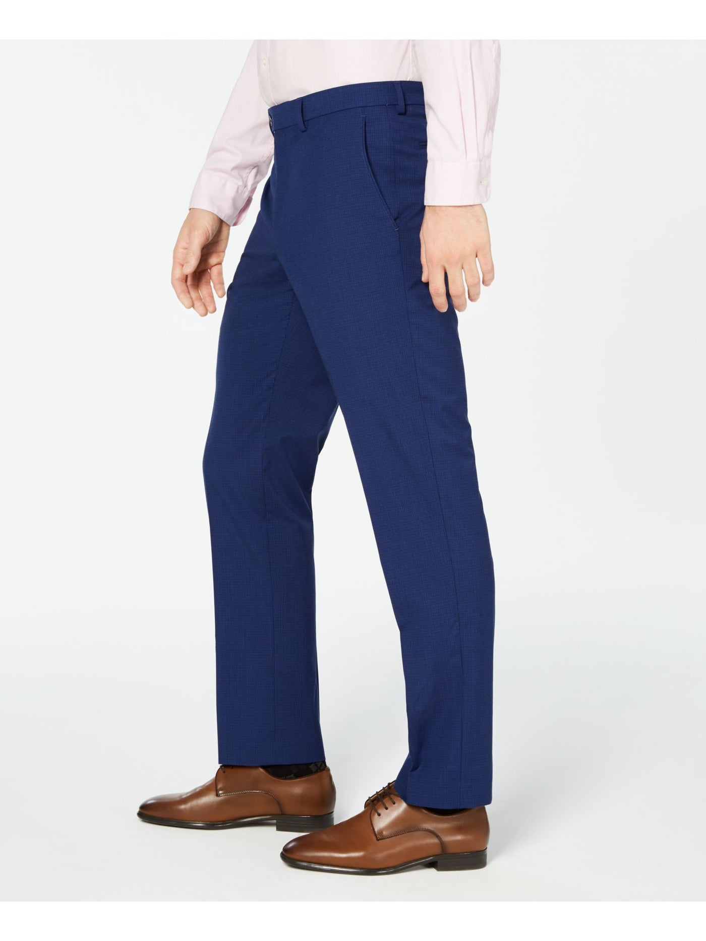 VINCE CAMUTO Mens Blue Flat Front, Slim Fit Pants W36/ L34