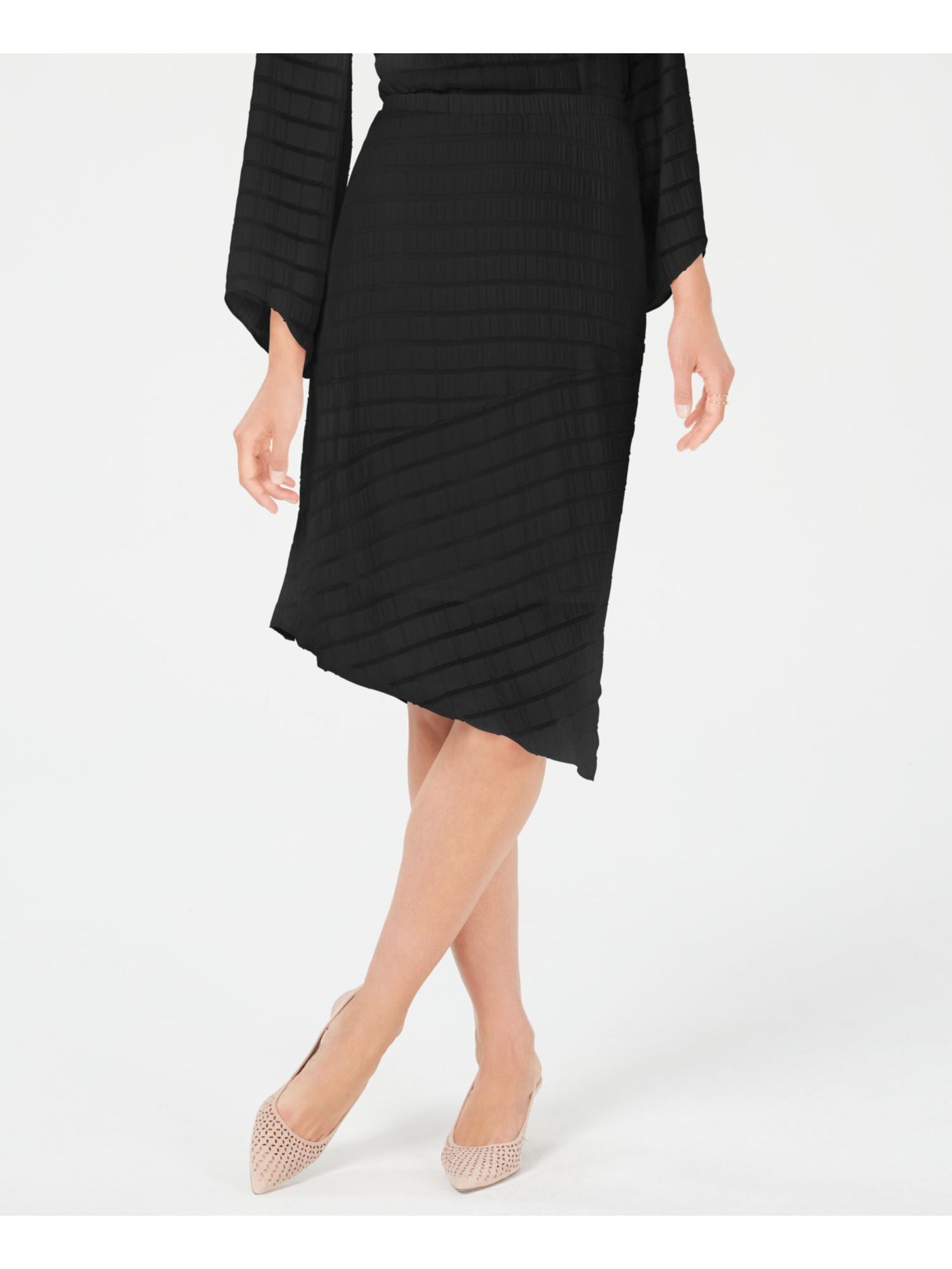 ALFANI Womens Black Pointed-hem Midi Wear To Work Skirt 16