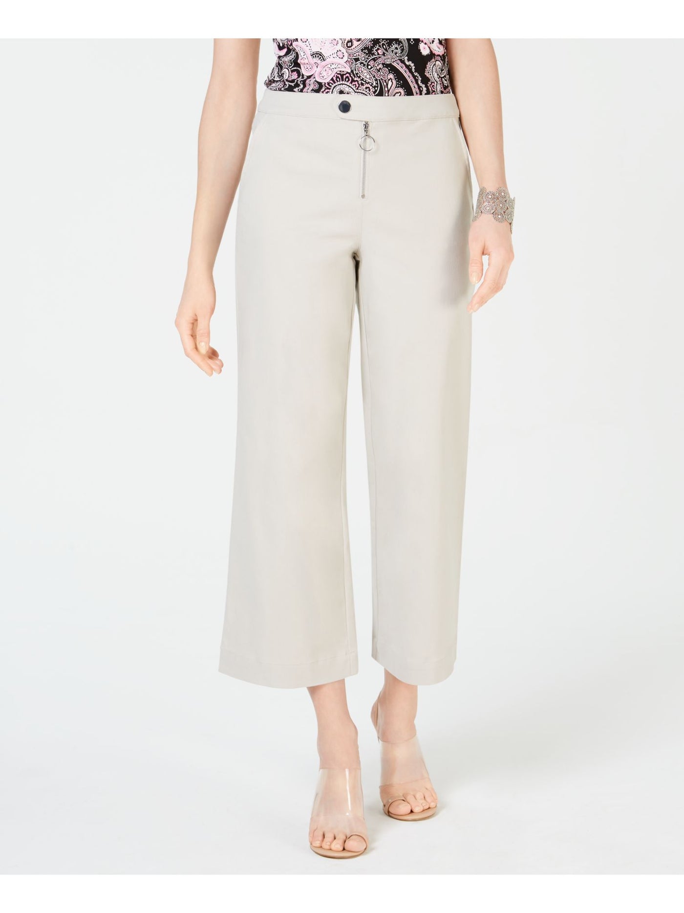 INC Womens Beige Wear To Work Wide Leg Pants 18