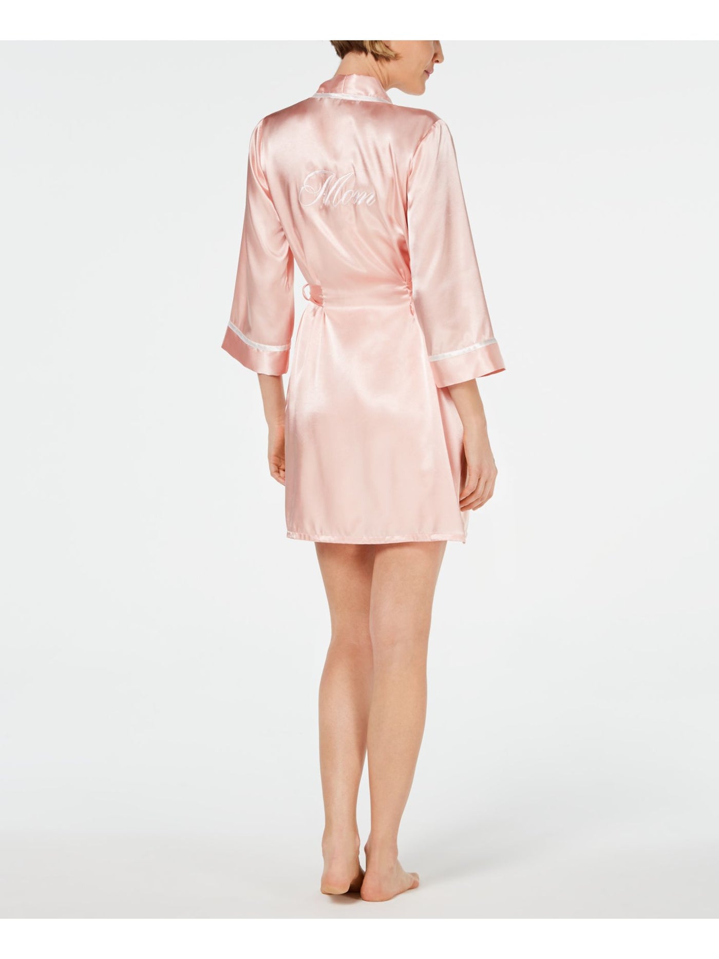 LINEA DONATELLA Womens Pink Lace Tank Top Robe Pajamas M
