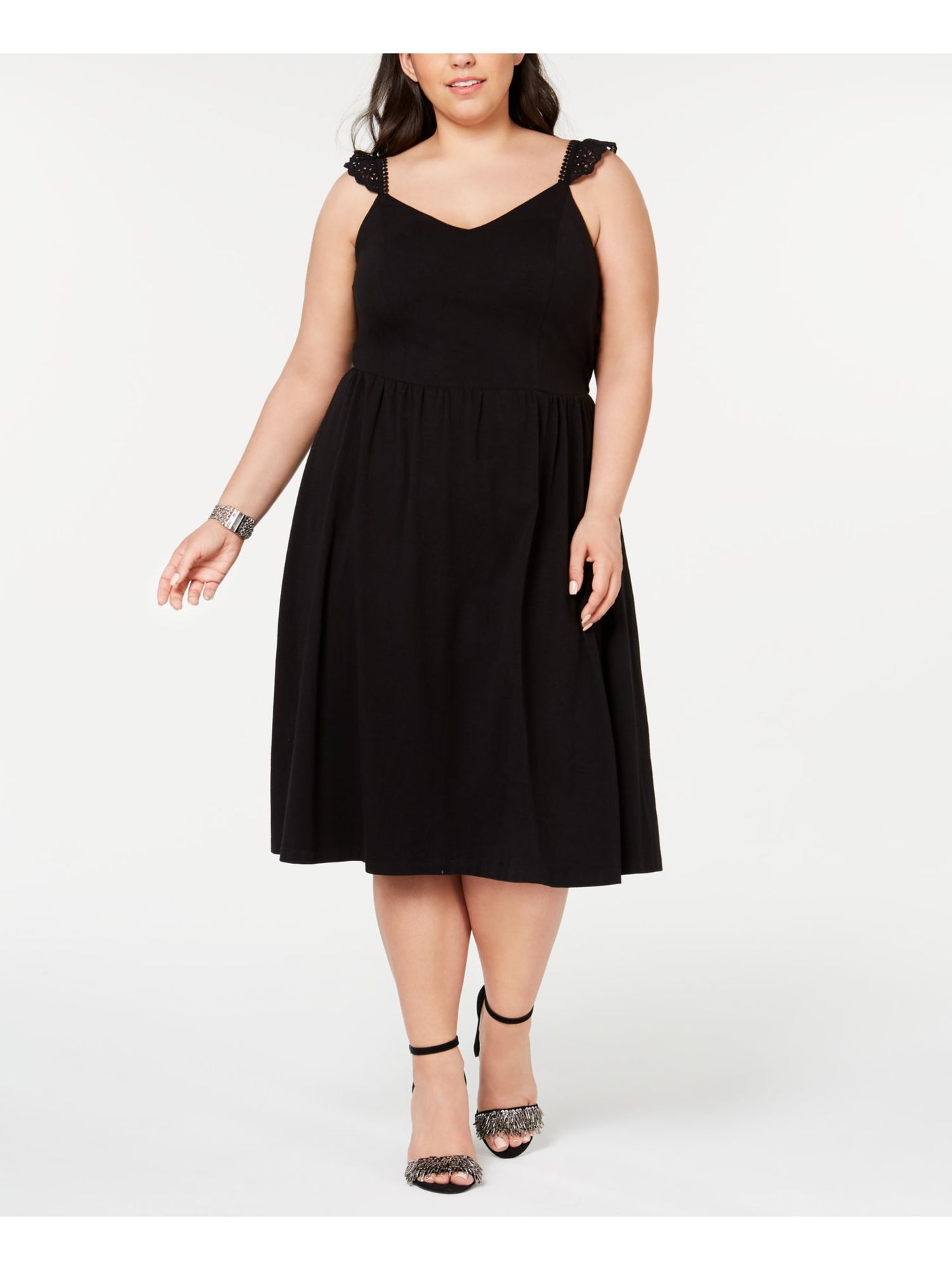 fit and flare below the knee dress Wynona Below the Knee Fit & Flare Dress