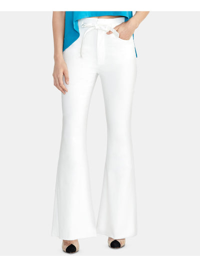 RACHEL ROY Womens White Belted Jeans 25 Waist
