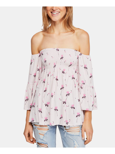 FREE PEOPLE Womens Long Sleeve Off Shoulder Tunic Top