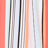 BAR III Womens Handkerchief-hem Striped Spaghetti Strap V Neck Below The Knee Shift Dress