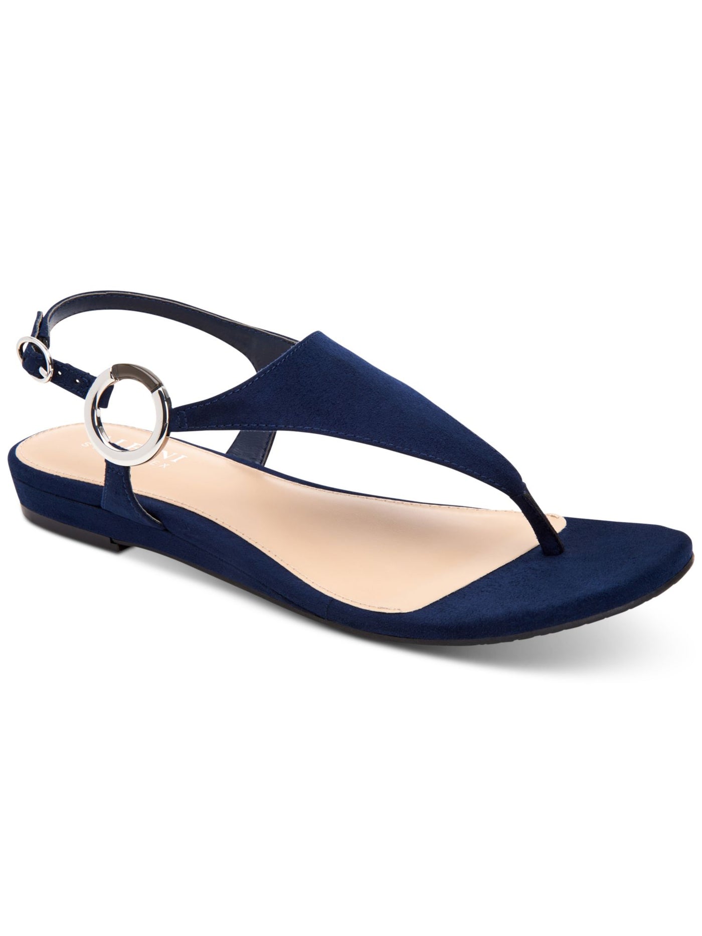 ALFANI Womens Navy Slingback Adjustable Hayyden Round Toe Buckle Thong Sandals Shoes 6.5 M