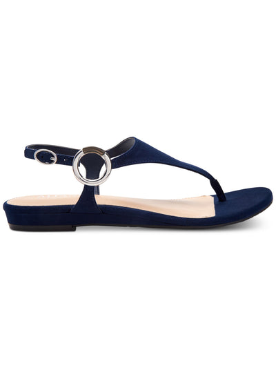 ALFANI Womens Navy Slingback Adjustable Hayyden Round Toe Buckle Thong Sandals Shoes 9.5 M