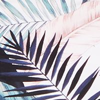ISLAND ESCAPE Women's White Tropical Print Stretch Bandeau Removable Cups Tiered Convertible Costa Rica Tankini Swimsuit Top