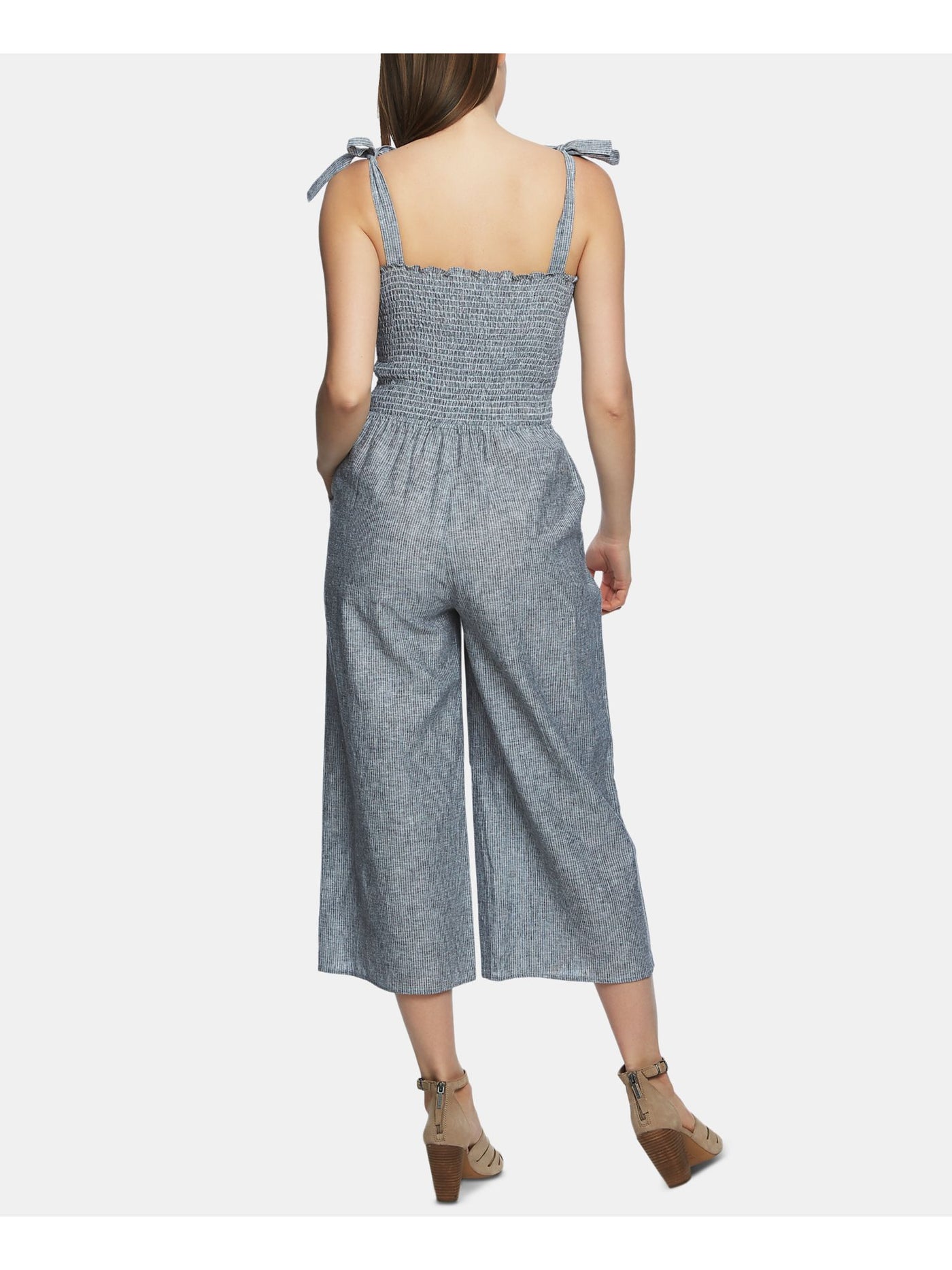 1. STATE Womens Square Neck Wide Leg Jumpsuit