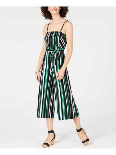 INC Womens Spaghetti Strap Square Neck Wide Leg Cropped Jumpsuit