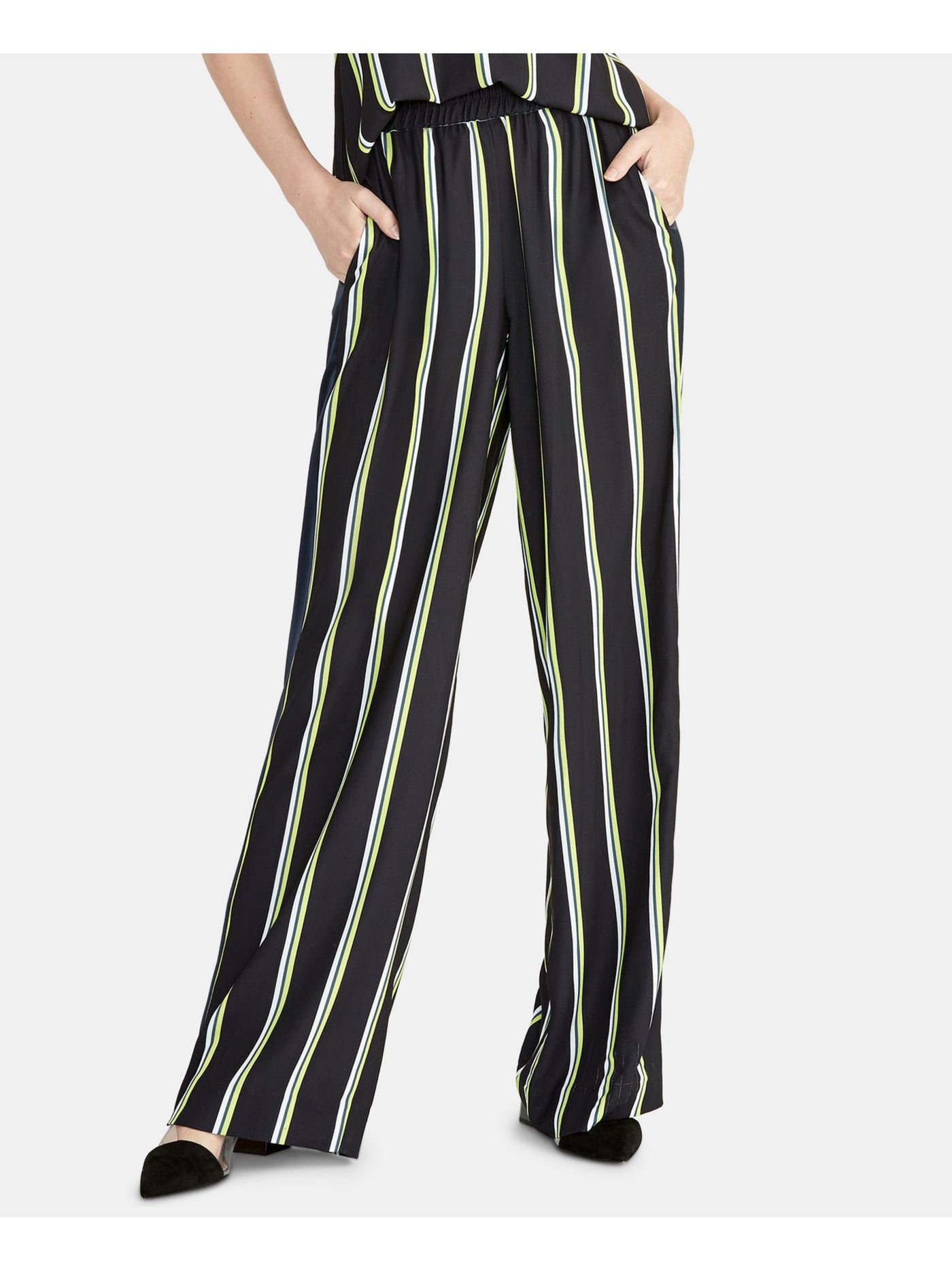 RACHEL ROY Womens Blue Striped Wide Leg Pants XS