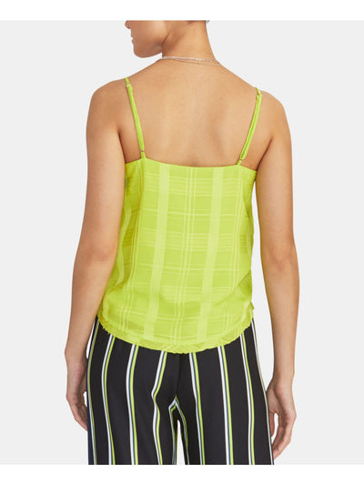 RACHEL ROY Womens Green Spaghetti Strap V Neck Tank Top L