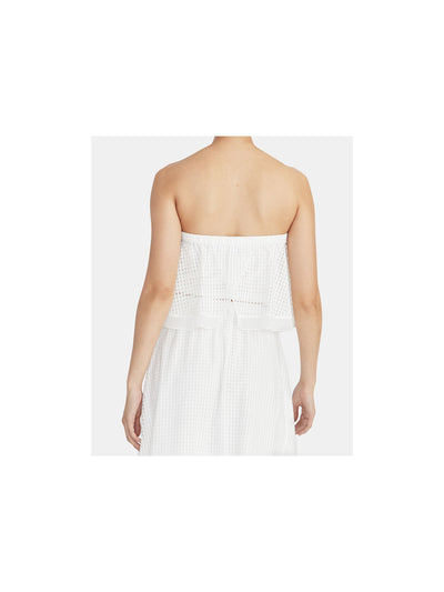 RACHEL ROY Womens White Sleeveless Strapless Top Size: XS