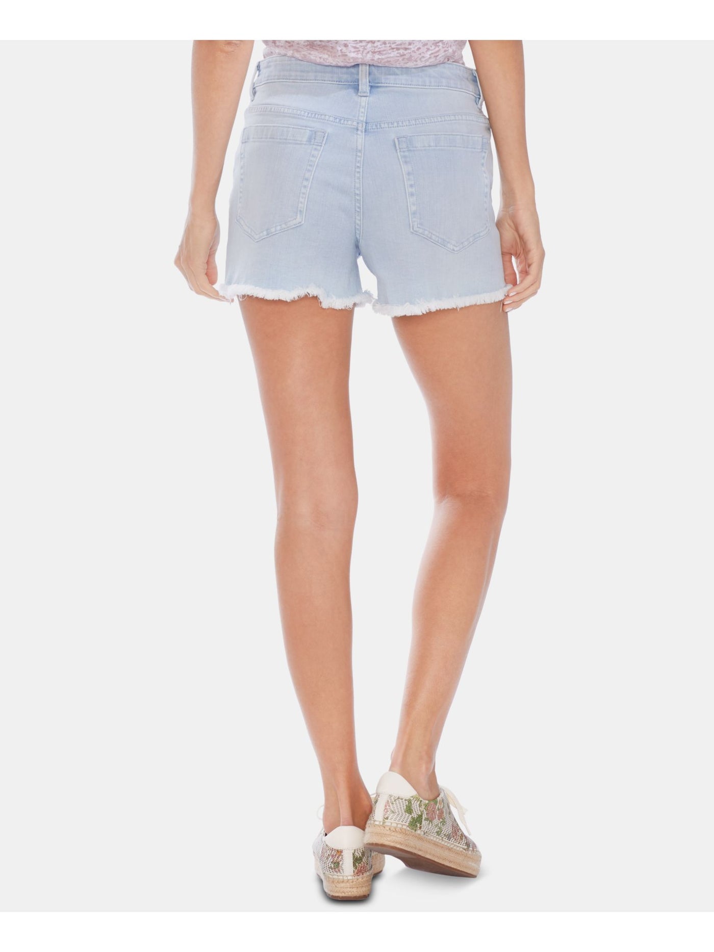 VINCE CAMUTO Womens Blue Frayed Pocketed High Waist Shorts 29\8