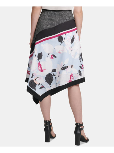 DKNY Womens Tea-Length Asymmetrical A-Line Skirt
