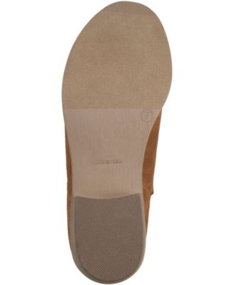 JOURNEE COLLECTION Womens Camel Brown Side Split Detail Padded Rimi Round Toe Stacked Heel Slip On Booties M