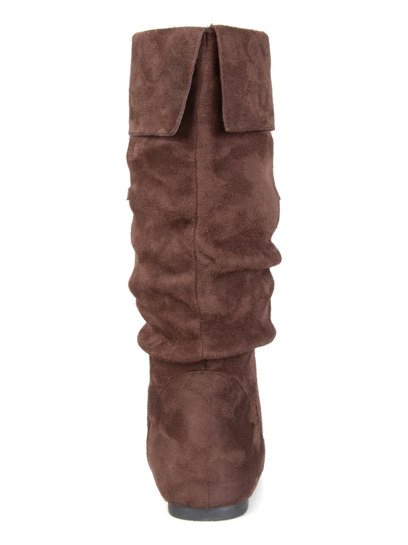 JOURNEE COLLECTION Womens Brown Comfort Chely Round Toe Slip On Slouch Boot 6.5 M