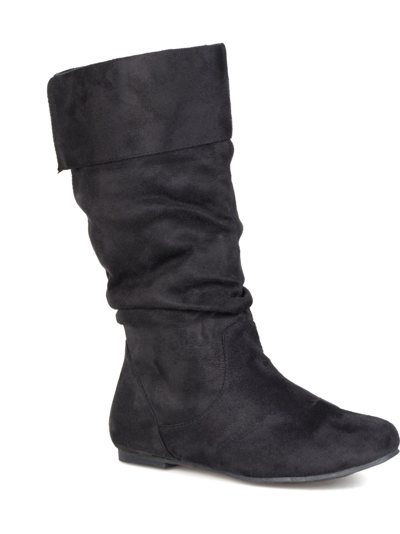 JOURNEE COLLECTION Womens Black Padded Round Toe Slouch Boot 8.5