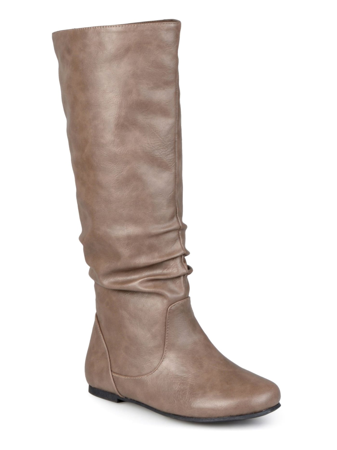 JOURNEE COLLECTION Womens Brown Extra Wide Padded Ruched Jayne Round Toe Slouch Boot 9 XWC