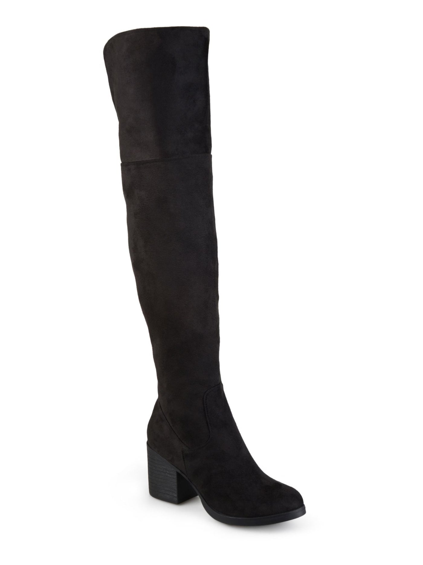 JOURNEE COLLECTION Womens Black Padded Sana Block Heel Zip-Up Heeled Boots 11 WC