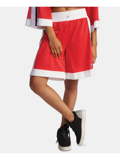 CHAMPION Womens Red Color Block Shorts S