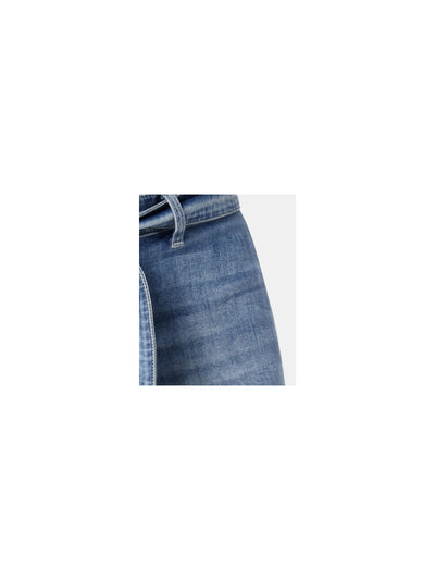 JOE'S Womens Blue Belted Zippered Straight leg Jeans 26 Waist
