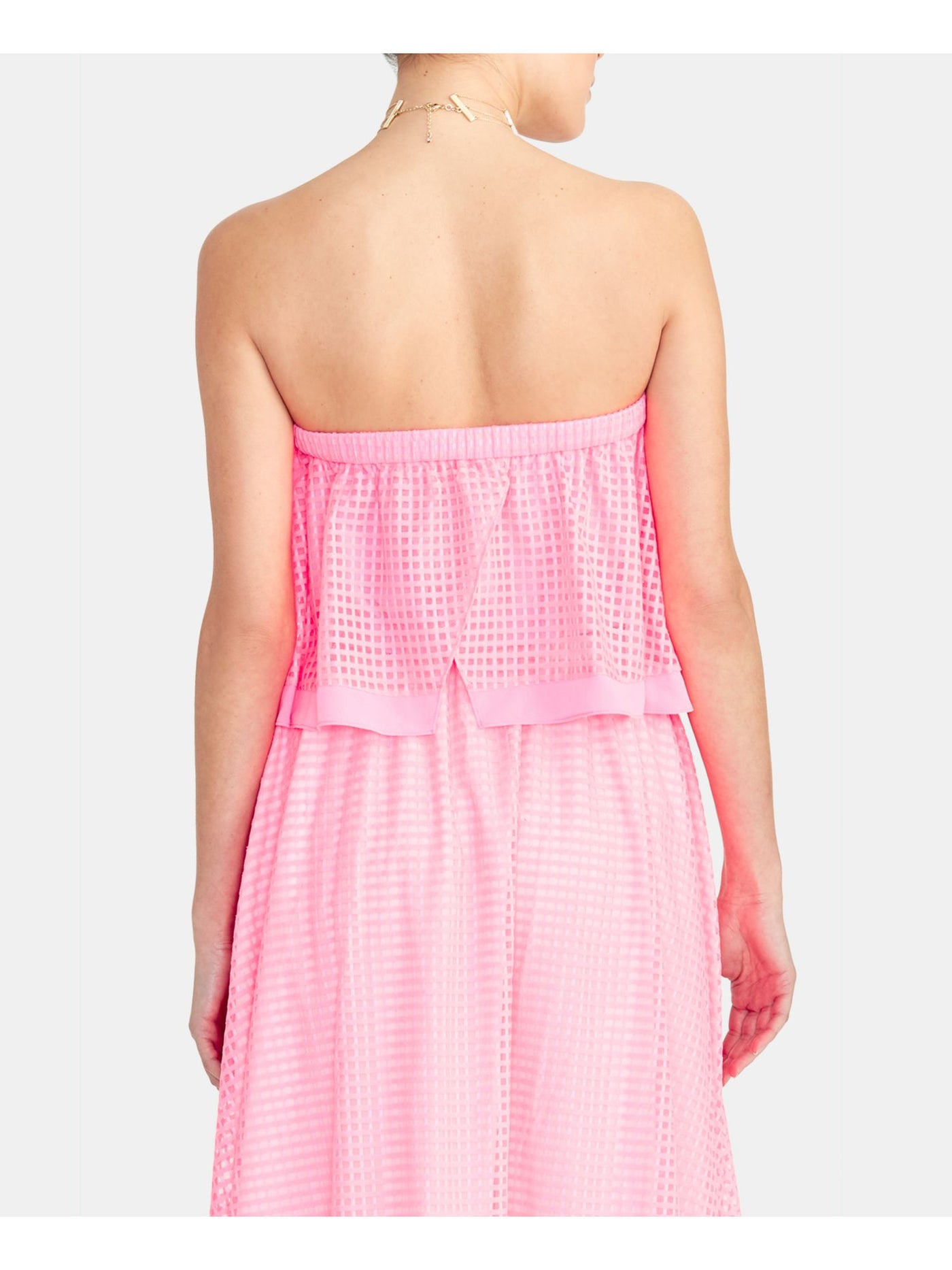 RACHEL ROY Womens Pink Sleeveless Strapless Crop Top XL