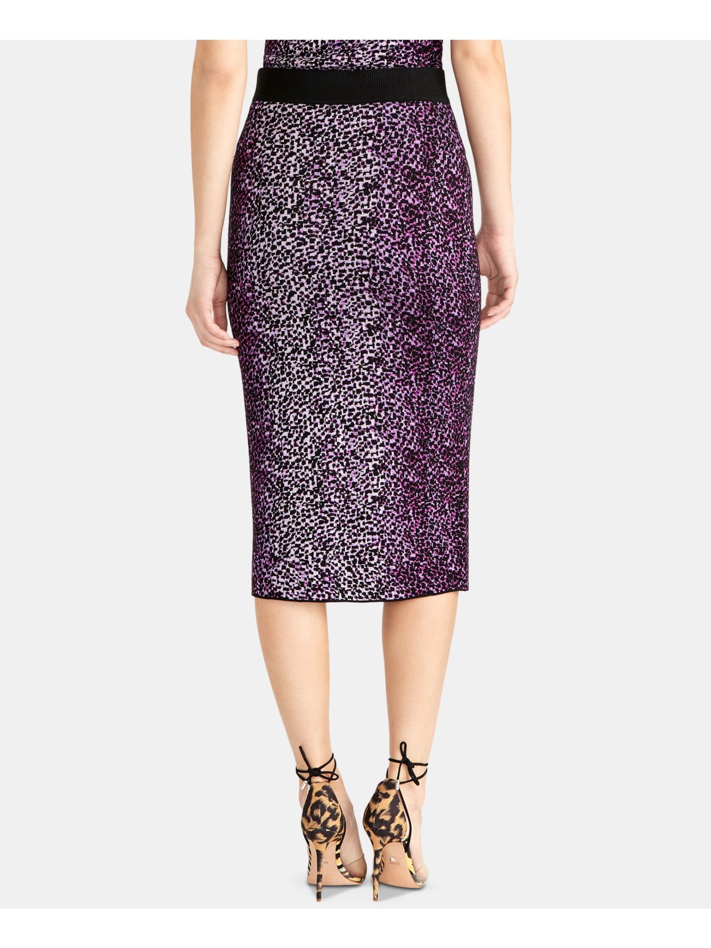 RACHEL RACHEL ROY Womens Purple Printed Knee Length Pencil Skirt S