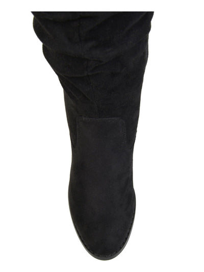 JOURNEE COLLECTION Womens Black Comfort Kaison Round Toe Block Heel Heeled Boots M