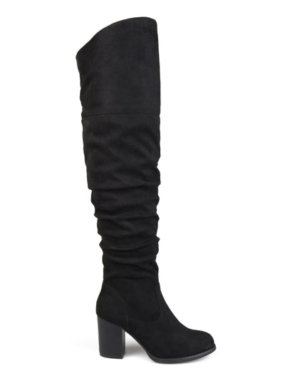 JOURNEE COLLECTION Womens Black Comfort Kaison Round Toe Block Heel Heeled Boots 11 M