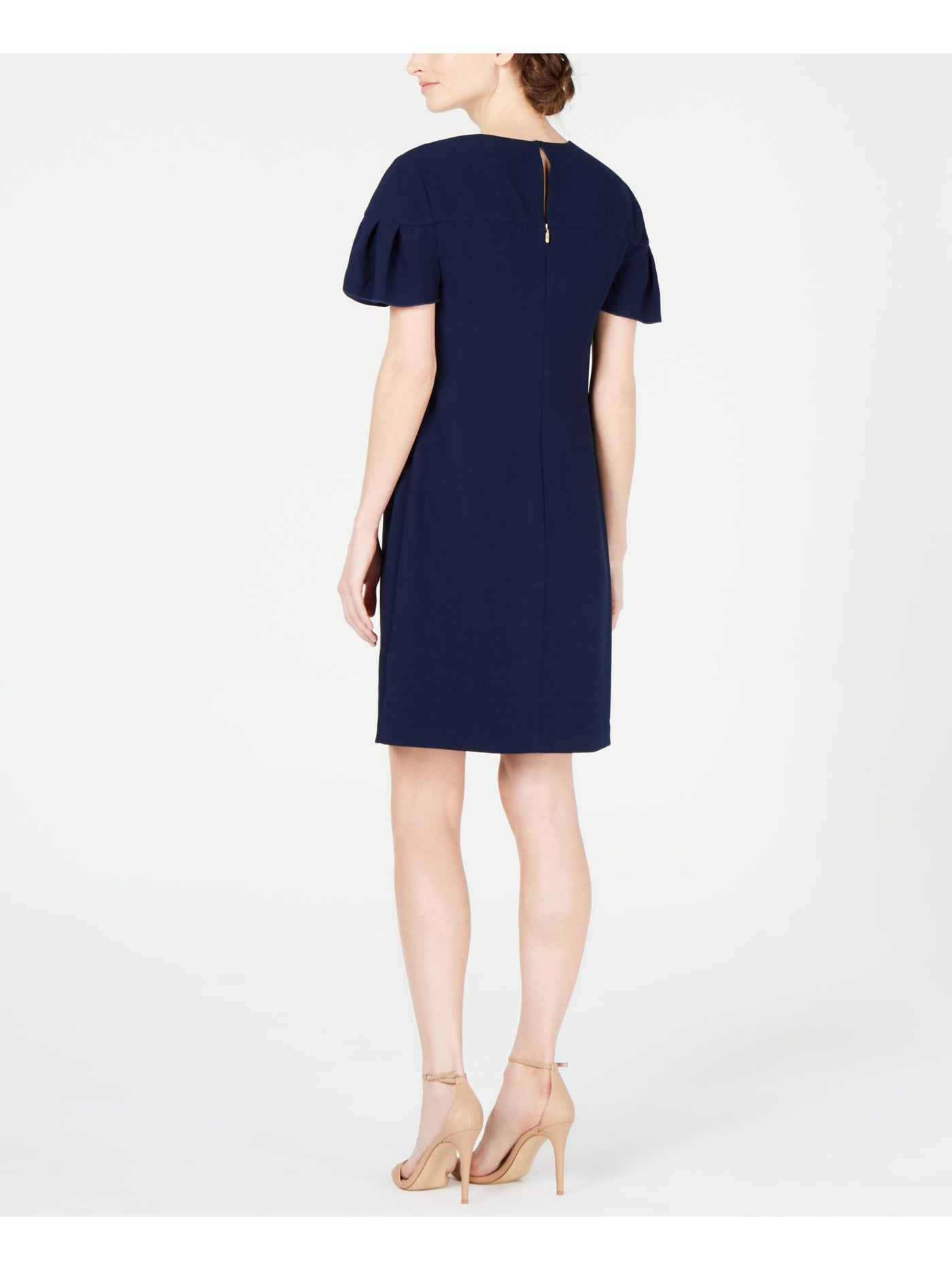 TRINA TURK Womens Crew Neck Above The Knee Party Shift Dress