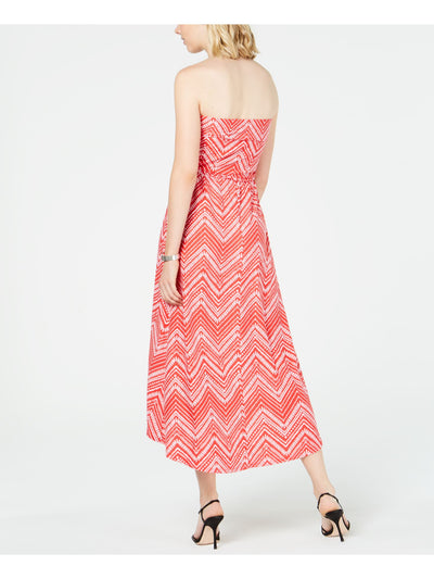 ULTRA FLIRT Womens Red Printed Sleeveless Maxi Hi-Lo Dress Size: M