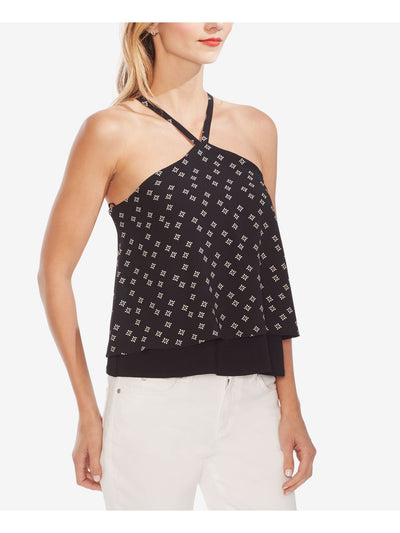 VINCE CAMUTO Womens Layered Sleeveless Halter Top