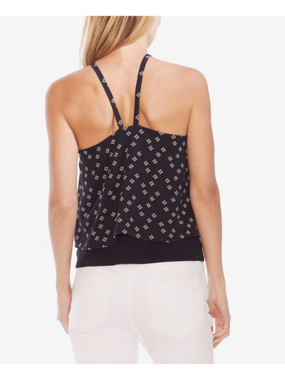VINCE CAMUTO Womens Layered Sleeveless Halter Top