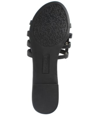 ESPRIT Womens Black Studded Comfort Kylee Round Toe Slip On Slide Sandals Shoes M
