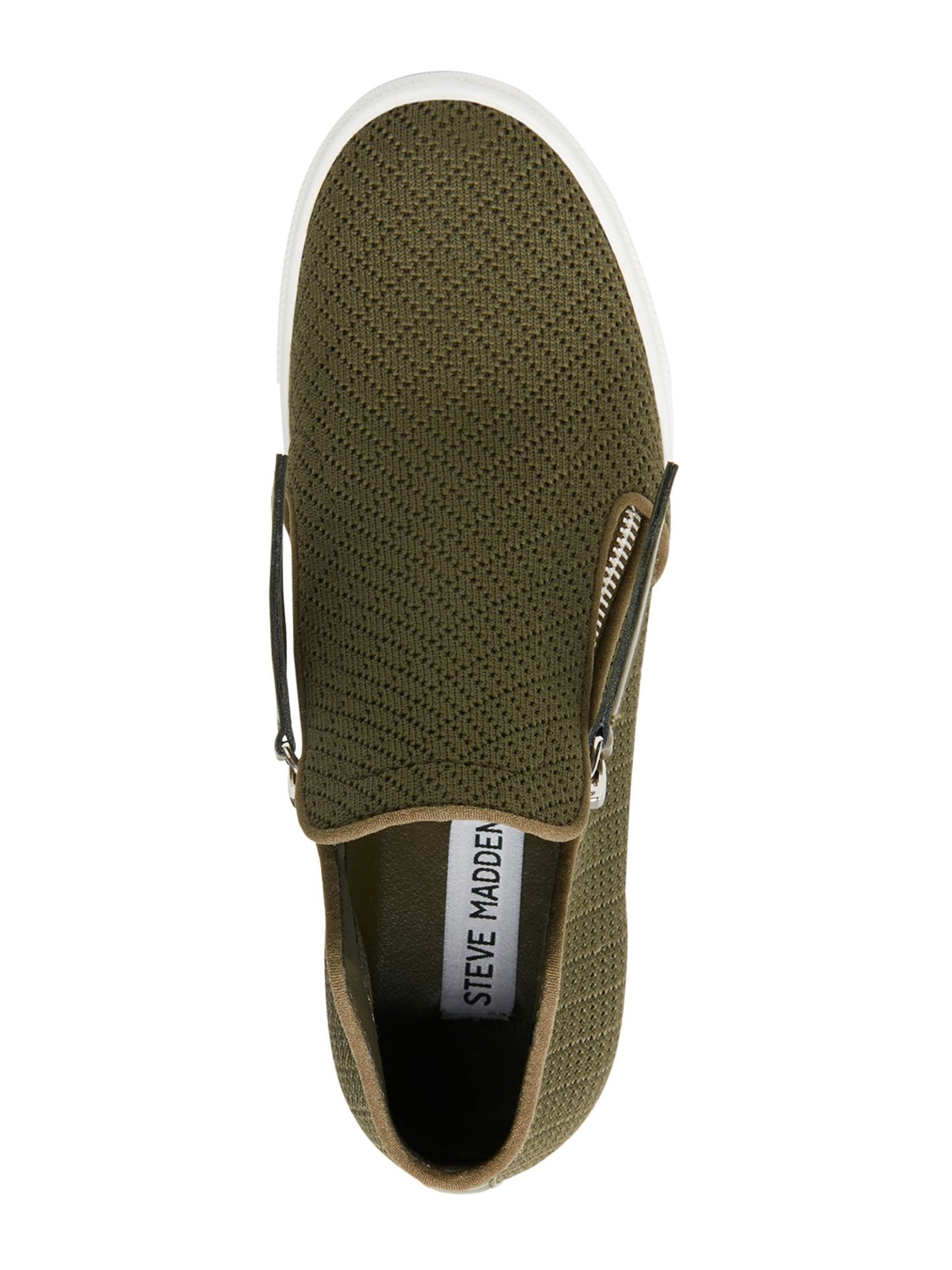 STEVE MADDEN Womens Green Knit 1" Platform Hidden Heel Camden Round Toe Wedge Athletic Sneakers Shoes 9 M