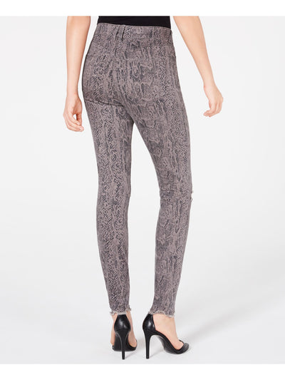 REWASH Womens Gray Animal Print Skinny Pants Size: 3 R