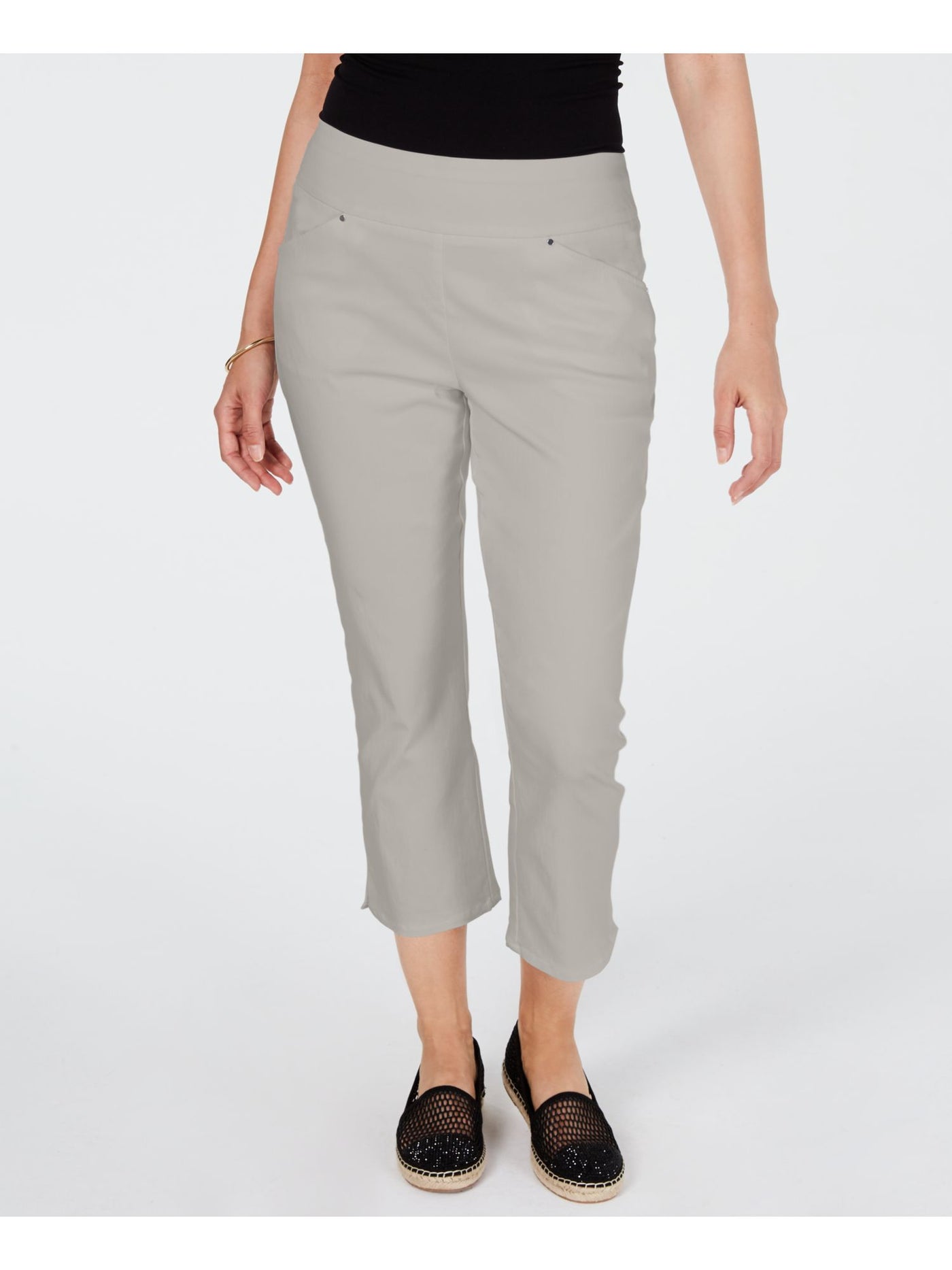 INC Womens Beige Cropped Pants Size: 4