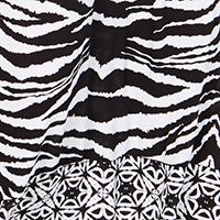 INC Womens Black Zebra-print Maxi A-Line Skirt