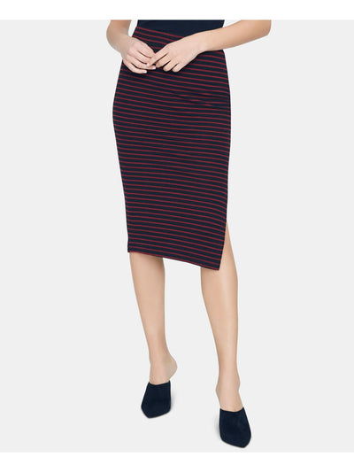 SANCTUARY Womens Black Striped Midi Pencil Skirt M