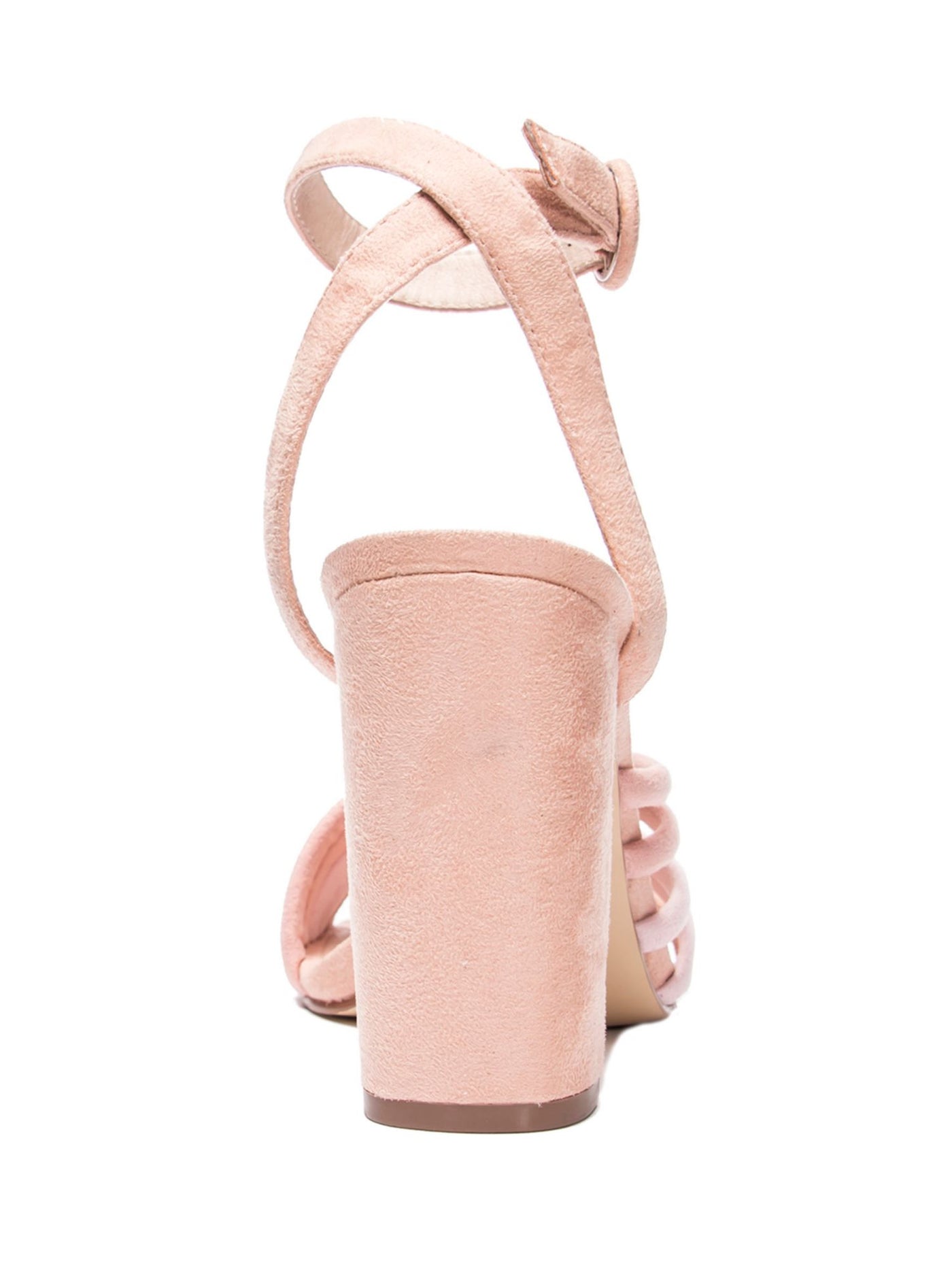 CHINESE LAUNDRY Womens Blush Pink Asymmetrical Strappy Jonah Square Toe Block Heel Buckle Dress Sandals Shoes 9.5