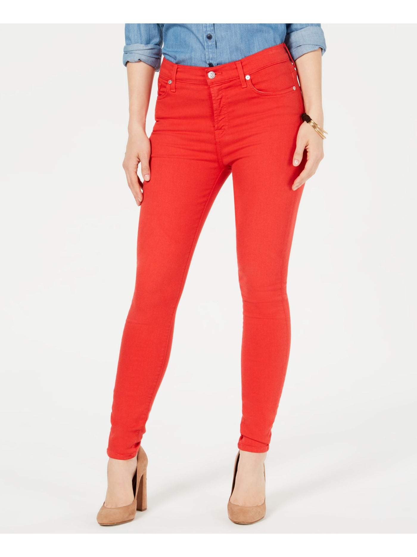 7 FOR ALL MANKIND Womens Coral Skinny Pants Size: 24