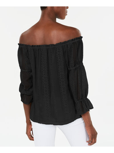 INC Womens 3/4 Sleeve Off Shoulder Top