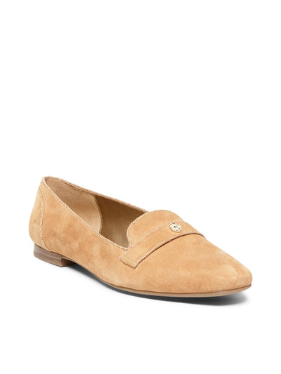 ANNE KLEIN Womens Beige Ornamental Lion Detail Padded Idris Square Toe Block Heel Slip On Loafers Shoes 5.5 M