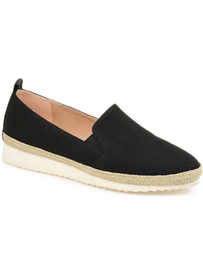 JOURNEE COLLECTION Womens Black Comfort Leela Round Toe Wedge Slip On Espadrille Shoes 11 M