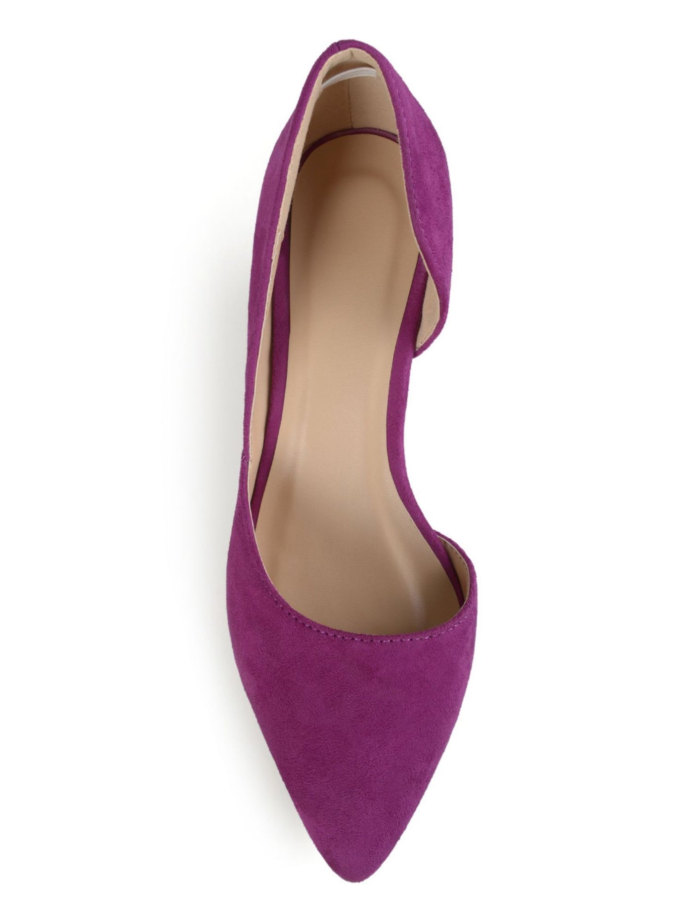 JOURNEE COLLECTION Womens Plum Purple D'orsay Padded Goring Lenox Pointed Toe Wedge Slip On Dress Heels Shoes 11 M