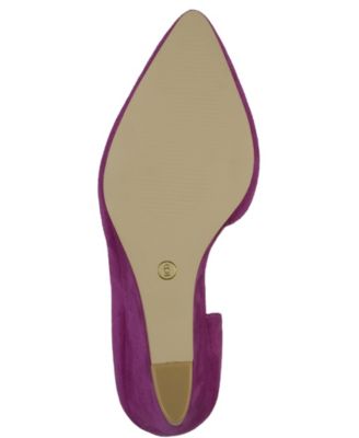 JOURNEE COLLECTION Womens Plum Purple D'orsay Padded Goring Lenox Pointed Toe Wedge Slip On Dress Heels Shoes M